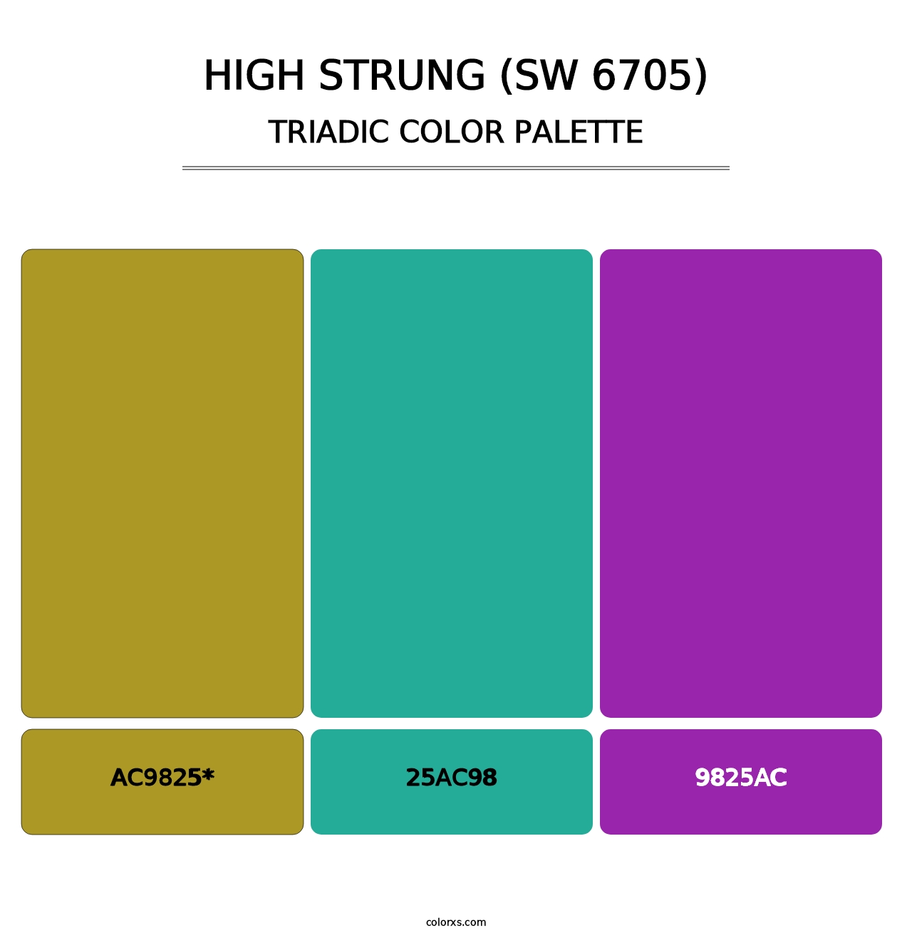 High Strung (SW 6705) - Triadic Color Palette