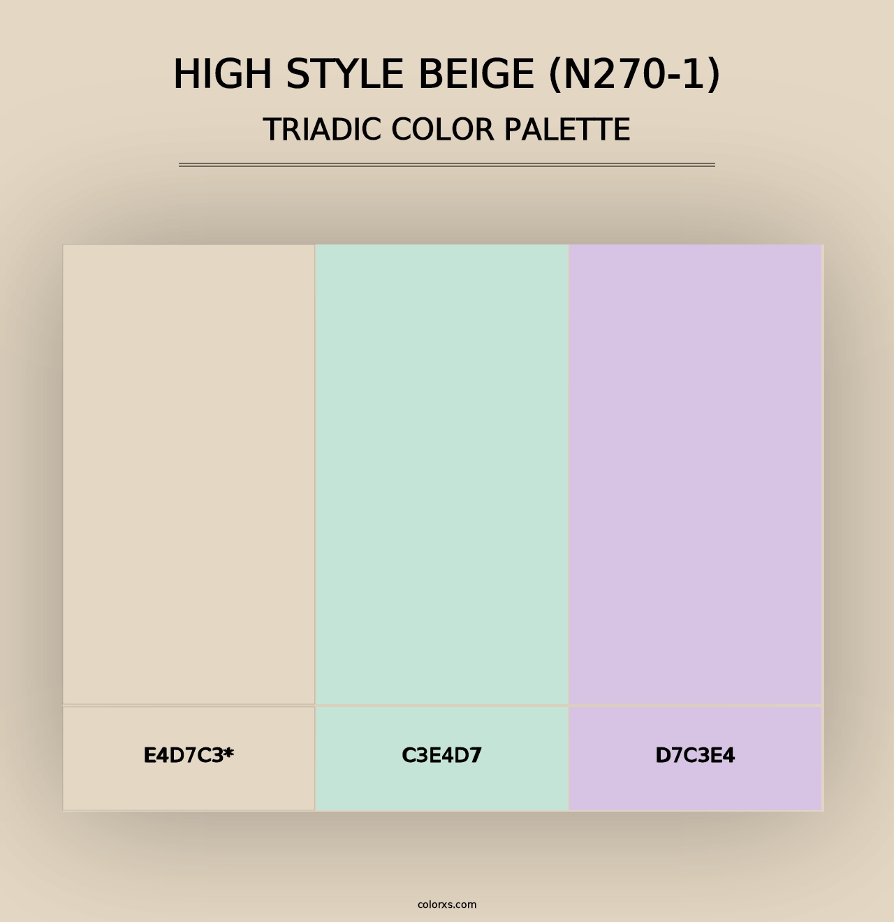 High Style Beige (N270-1) - Triadic Color Palette