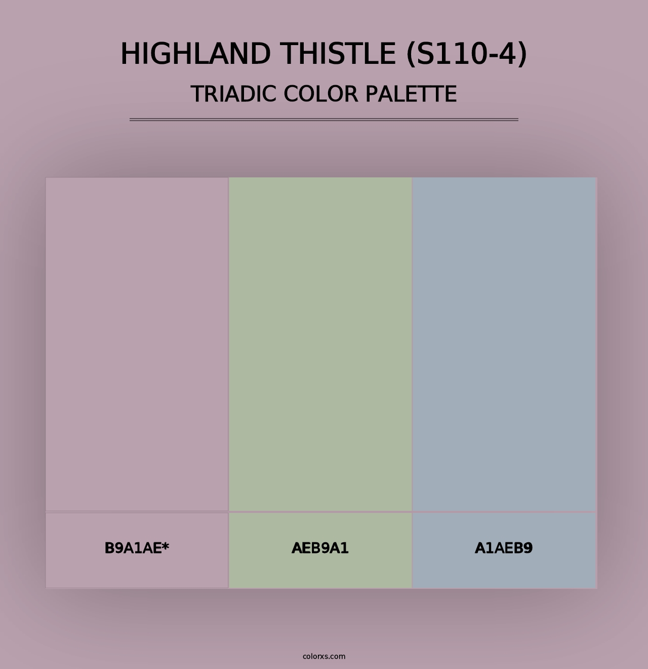 Highland Thistle (S110-4) - Triadic Color Palette