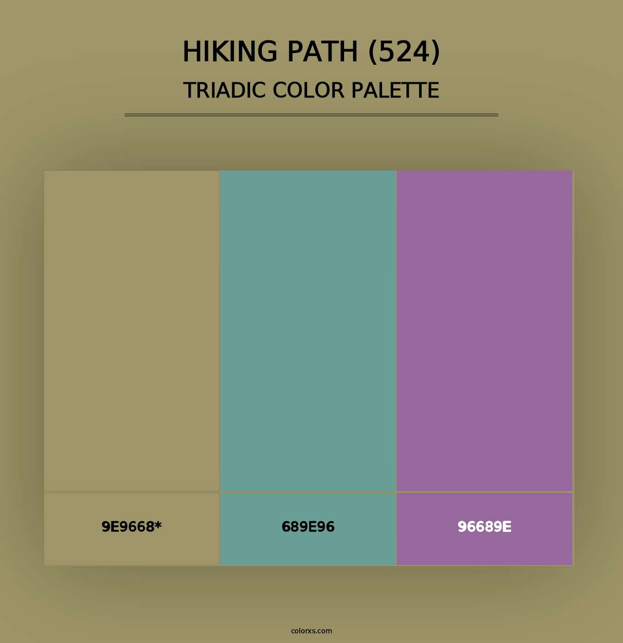 Hiking Path (524) - Triadic Color Palette