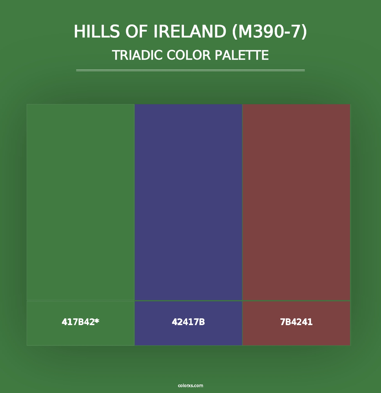 Hills Of Ireland (M390-7) - Triadic Color Palette