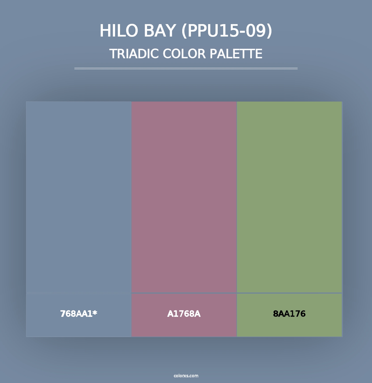 Hilo Bay (PPU15-09) - Triadic Color Palette