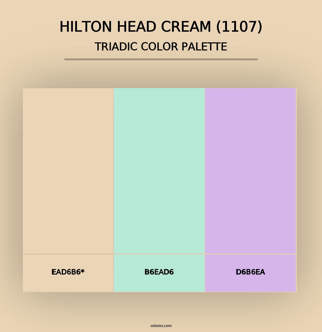 Hilton Head Cream (1107) - Triadic Color Palette