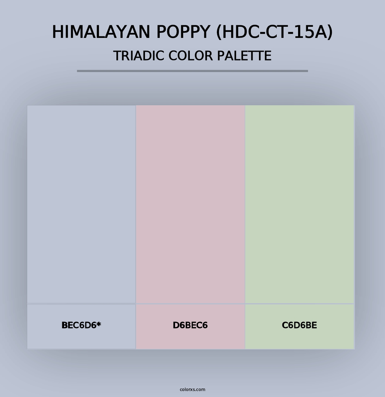 Himalayan Poppy (HDC-CT-15A) - Triadic Color Palette