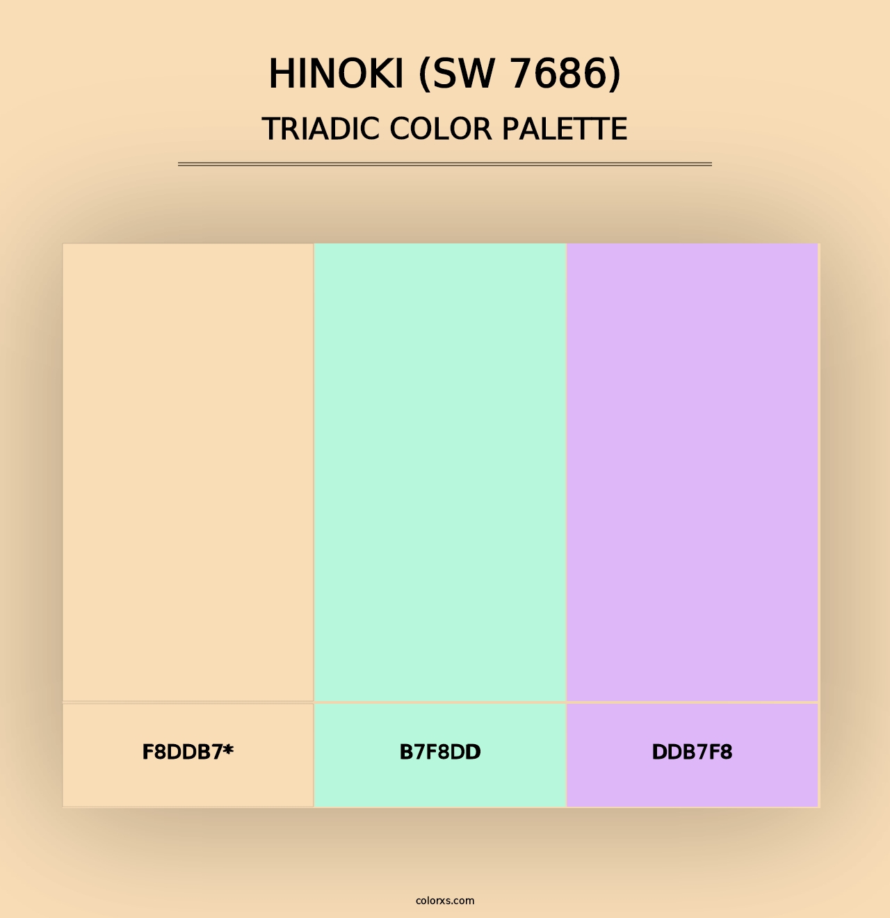 Hinoki (SW 7686) - Triadic Color Palette