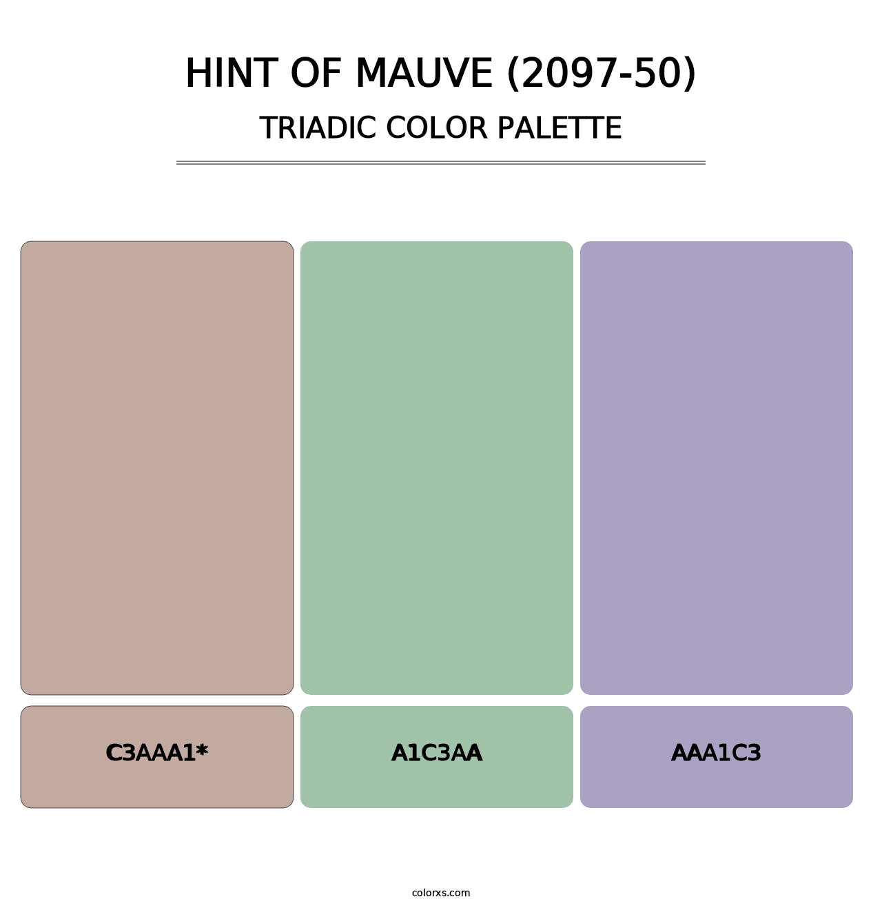 Hint of Mauve (2097-50) - Triadic Color Palette