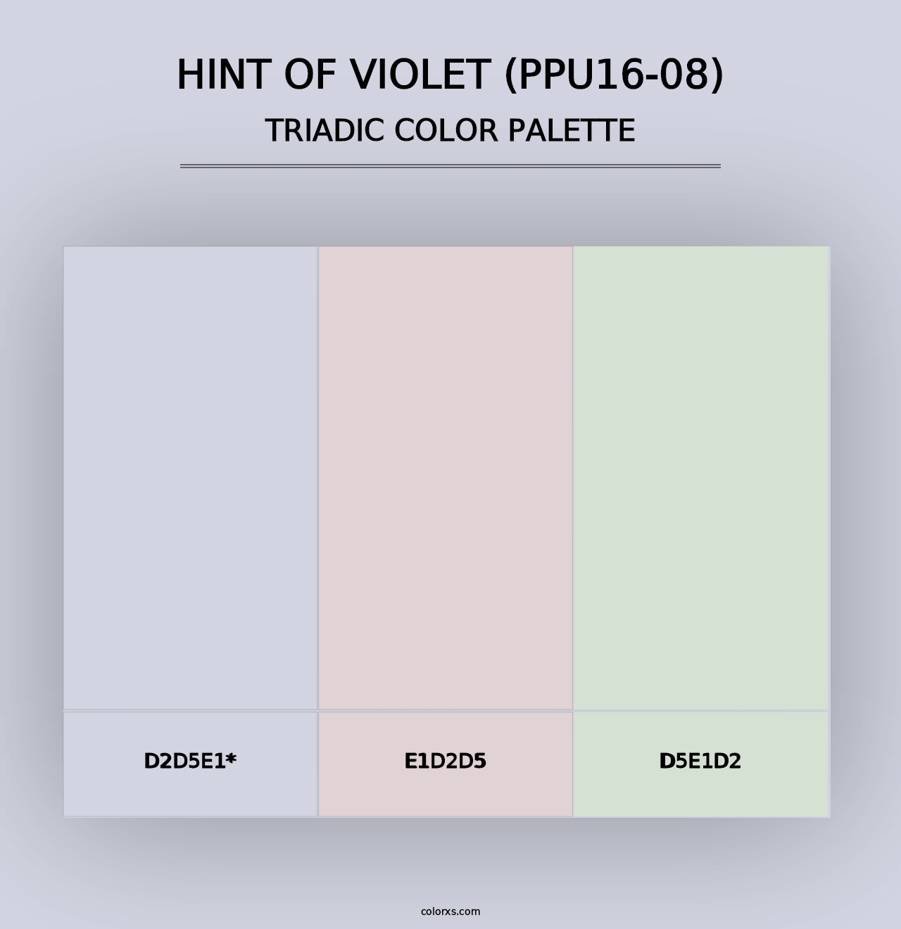 Hint Of Violet (PPU16-08) - Triadic Color Palette