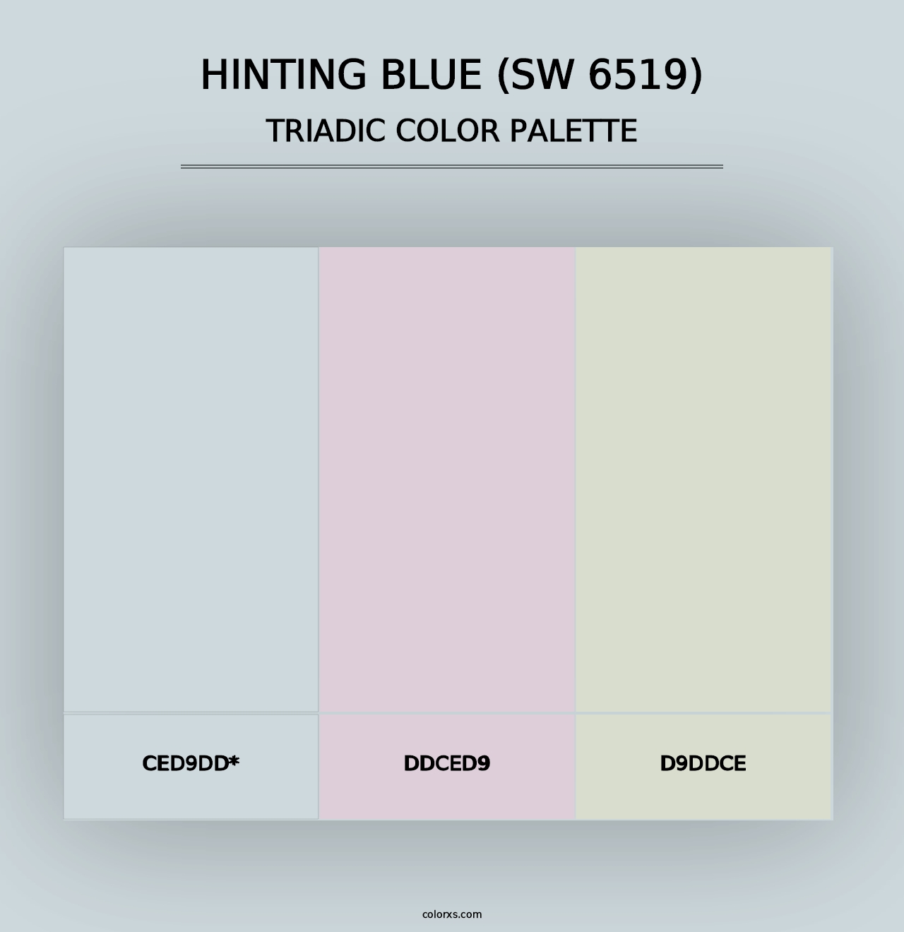 Hinting Blue (SW 6519) - Triadic Color Palette