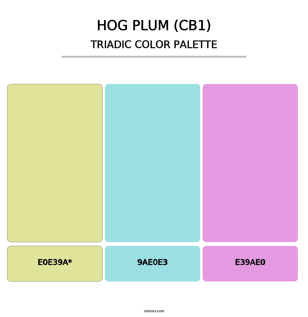 Hog Plum (CB1) - Triadic Color Palette