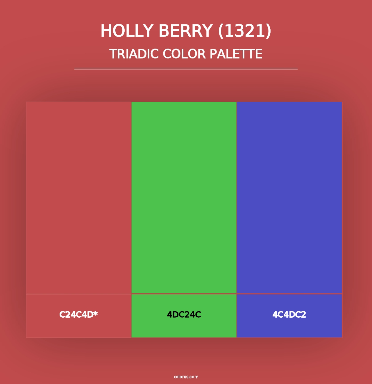 Holly Berry (1321) - Triadic Color Palette