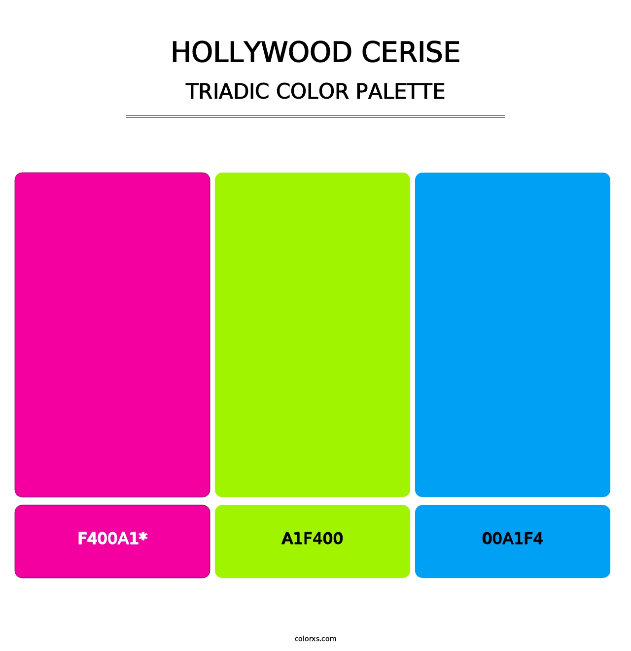 Hollywood Cerise - Triadic Color Palette