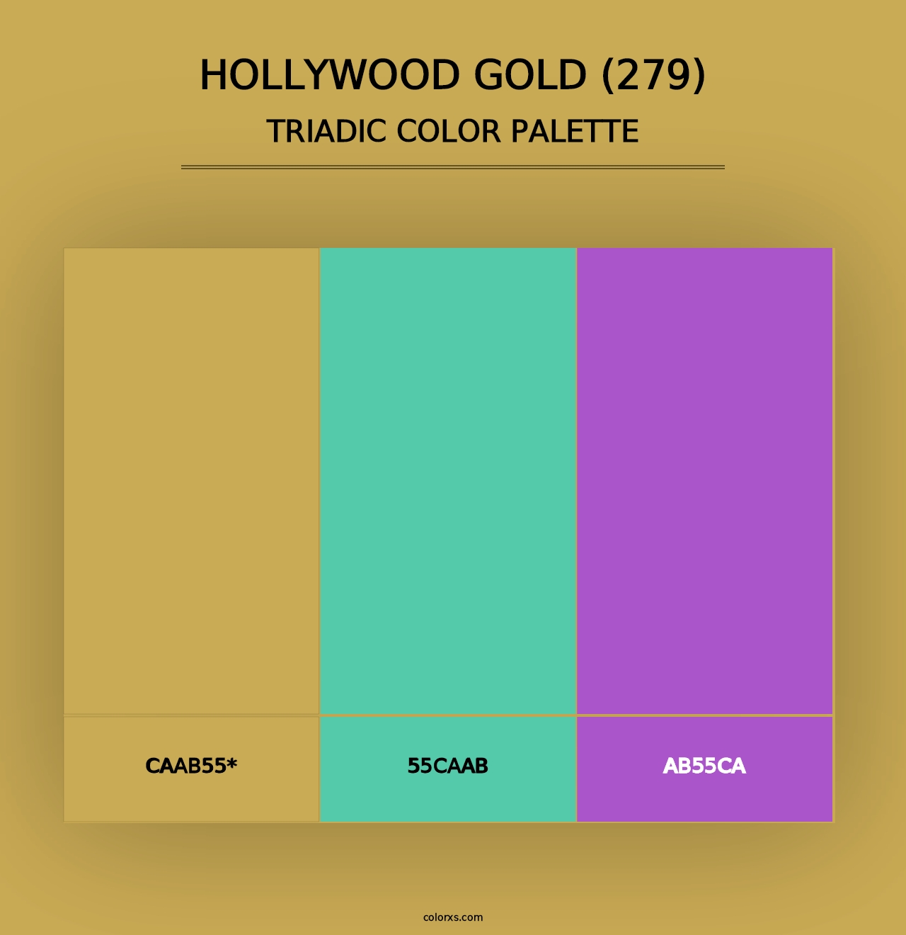 Hollywood Gold (279) - Triadic Color Palette