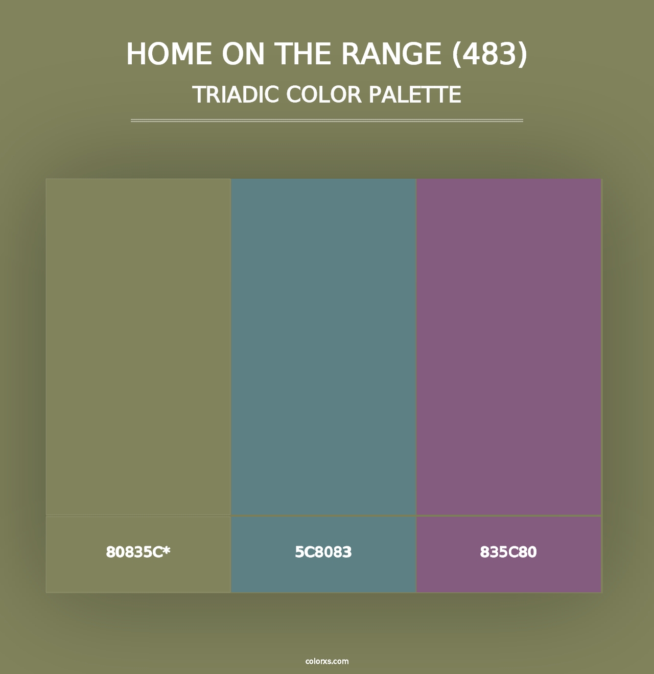 Home on the Range (483) - Triadic Color Palette