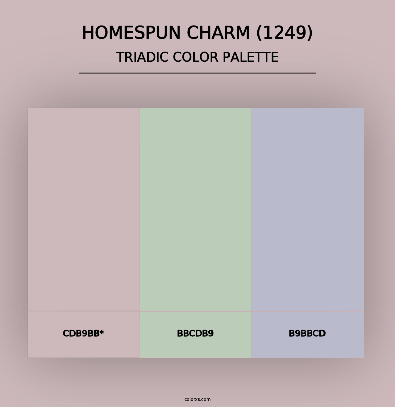 Homespun Charm (1249) - Triadic Color Palette