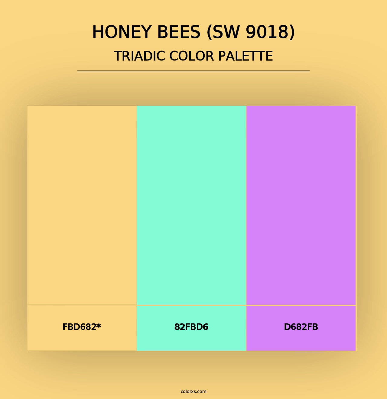 Honey Bees (SW 9018) - Triadic Color Palette