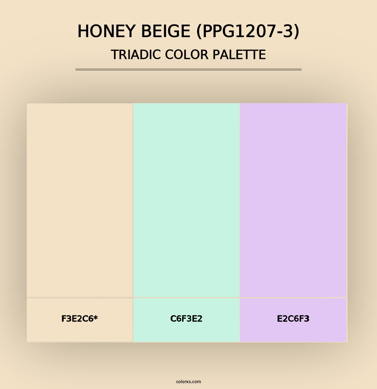 Honey Beige (PPG1207-3) - Triadic Color Palette