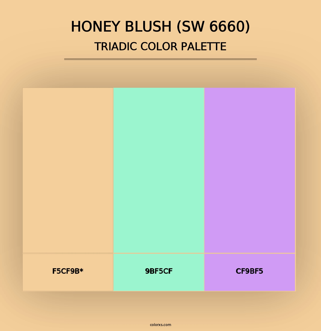 Honey Blush (SW 6660) - Triadic Color Palette