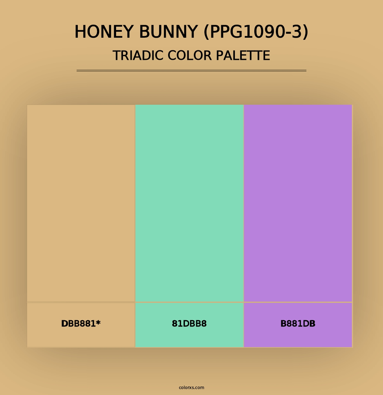 Honey Bunny (PPG1090-3) - Triadic Color Palette