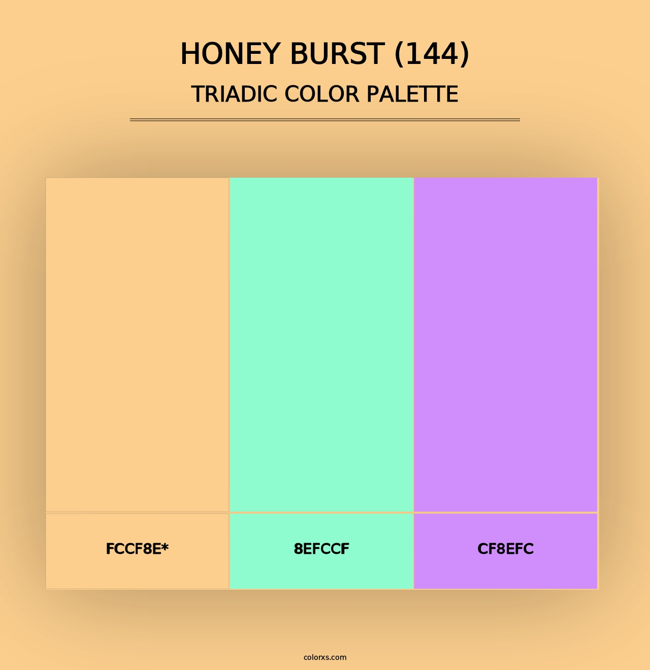 Honey Burst (144) - Triadic Color Palette