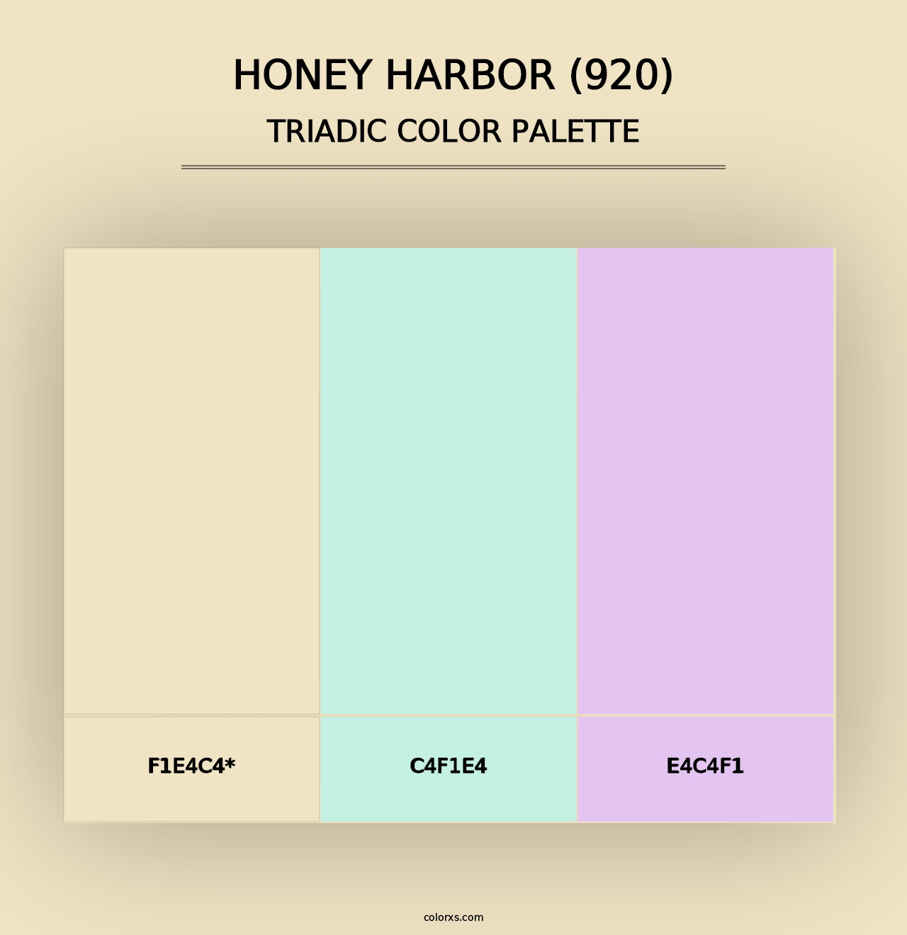 Honey Harbor (920) - Triadic Color Palette