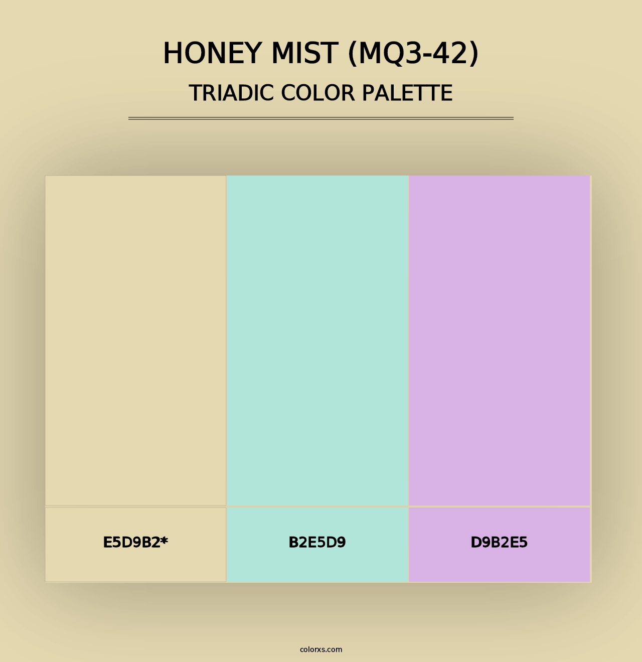 Honey Mist (MQ3-42) - Triadic Color Palette