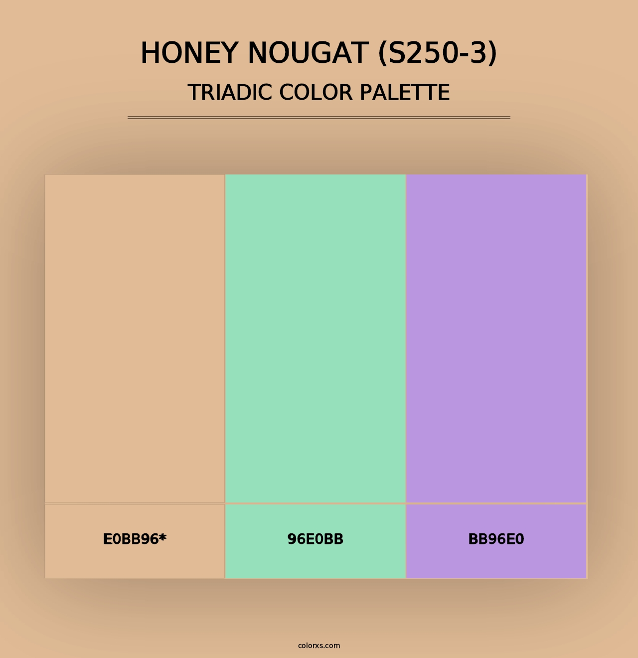 Honey Nougat (S250-3) - Triadic Color Palette