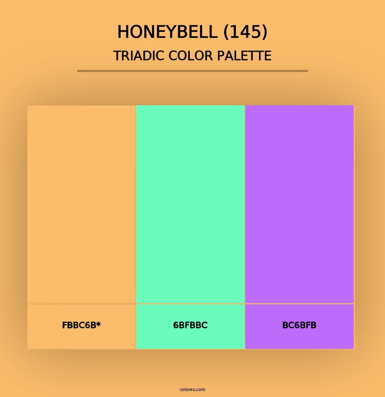 Honeybell (145) - Triadic Color Palette