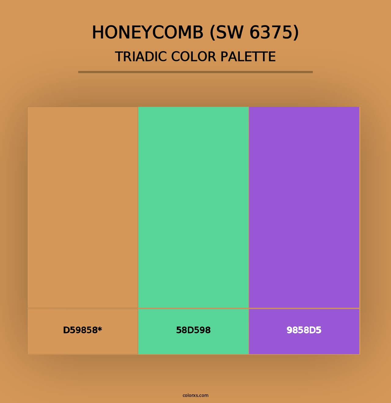 Honeycomb (SW 6375) - Triadic Color Palette