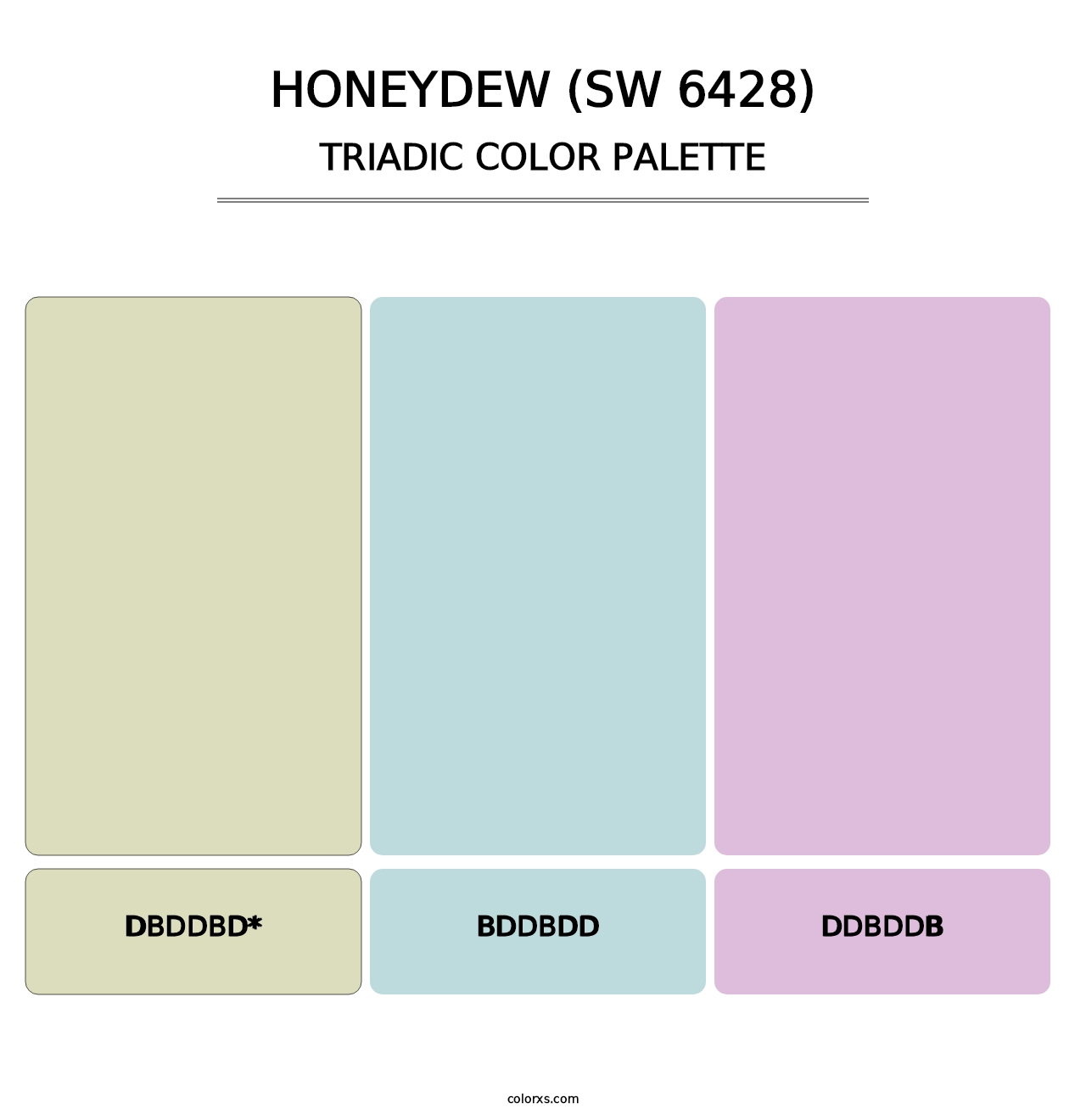 Honeydew (SW 6428) - Triadic Color Palette