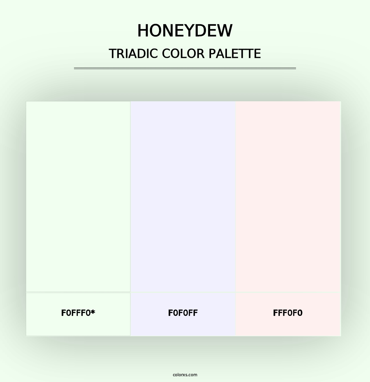 Honeydew - Triadic Color Palette