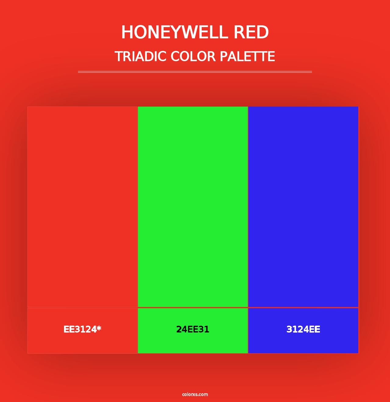 Honeywell Red - Triadic Color Palette