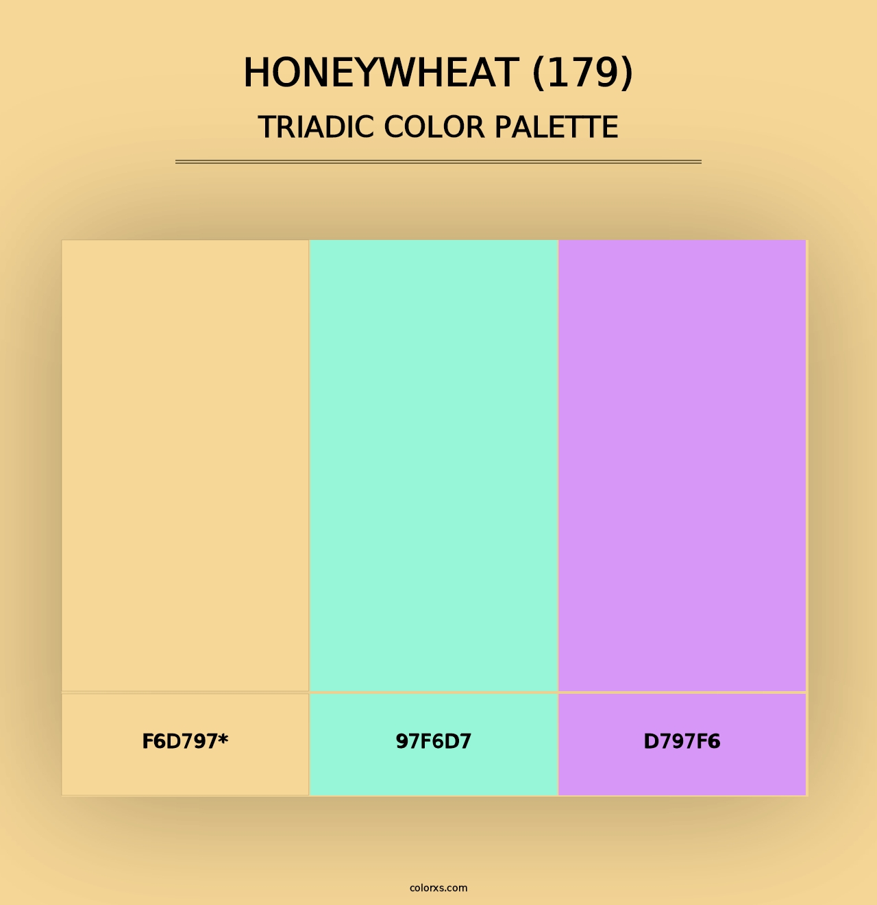 Honeywheat (179) - Triadic Color Palette