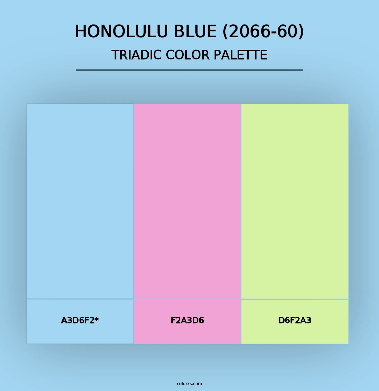 Honolulu Blue (2066-60) - Triadic Color Palette