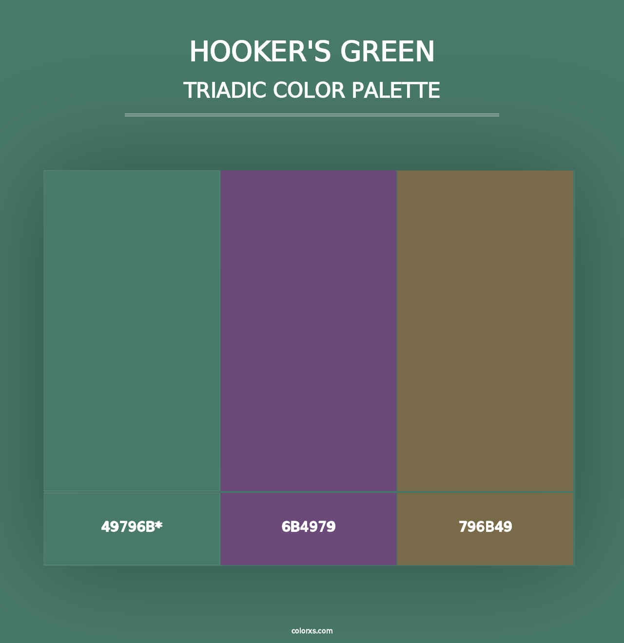 Hooker's Green - Triadic Color Palette