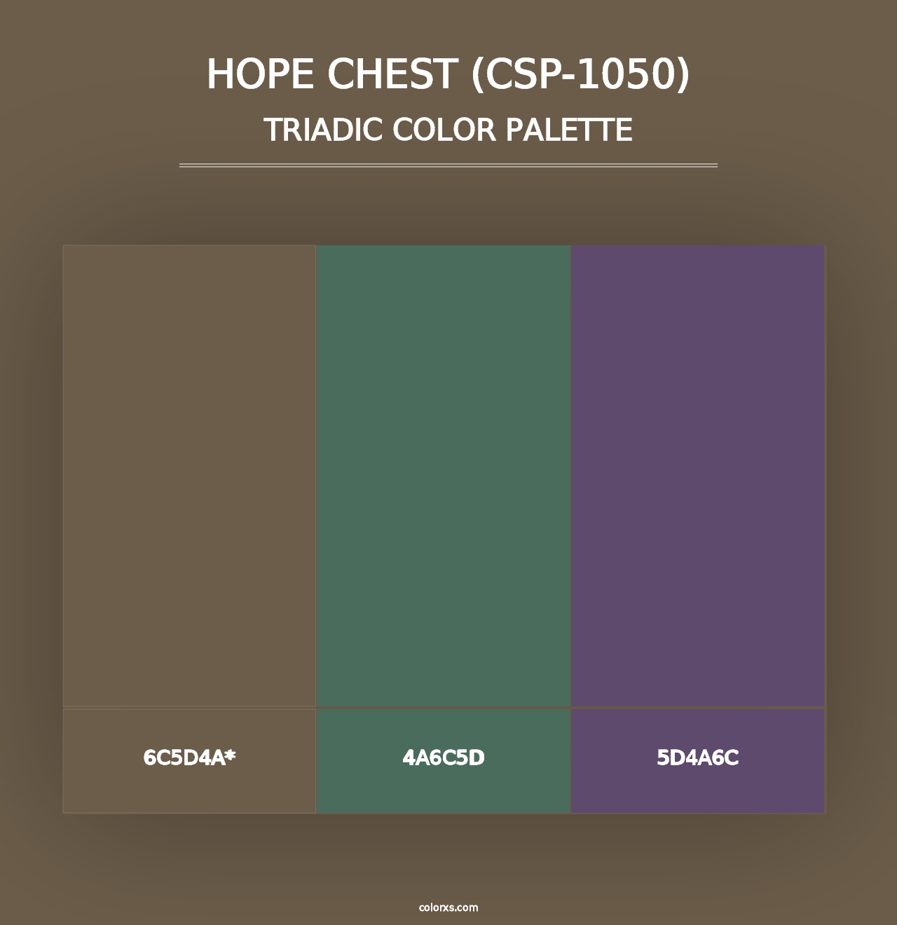 Hope Chest (CSP-1050) - Triadic Color Palette