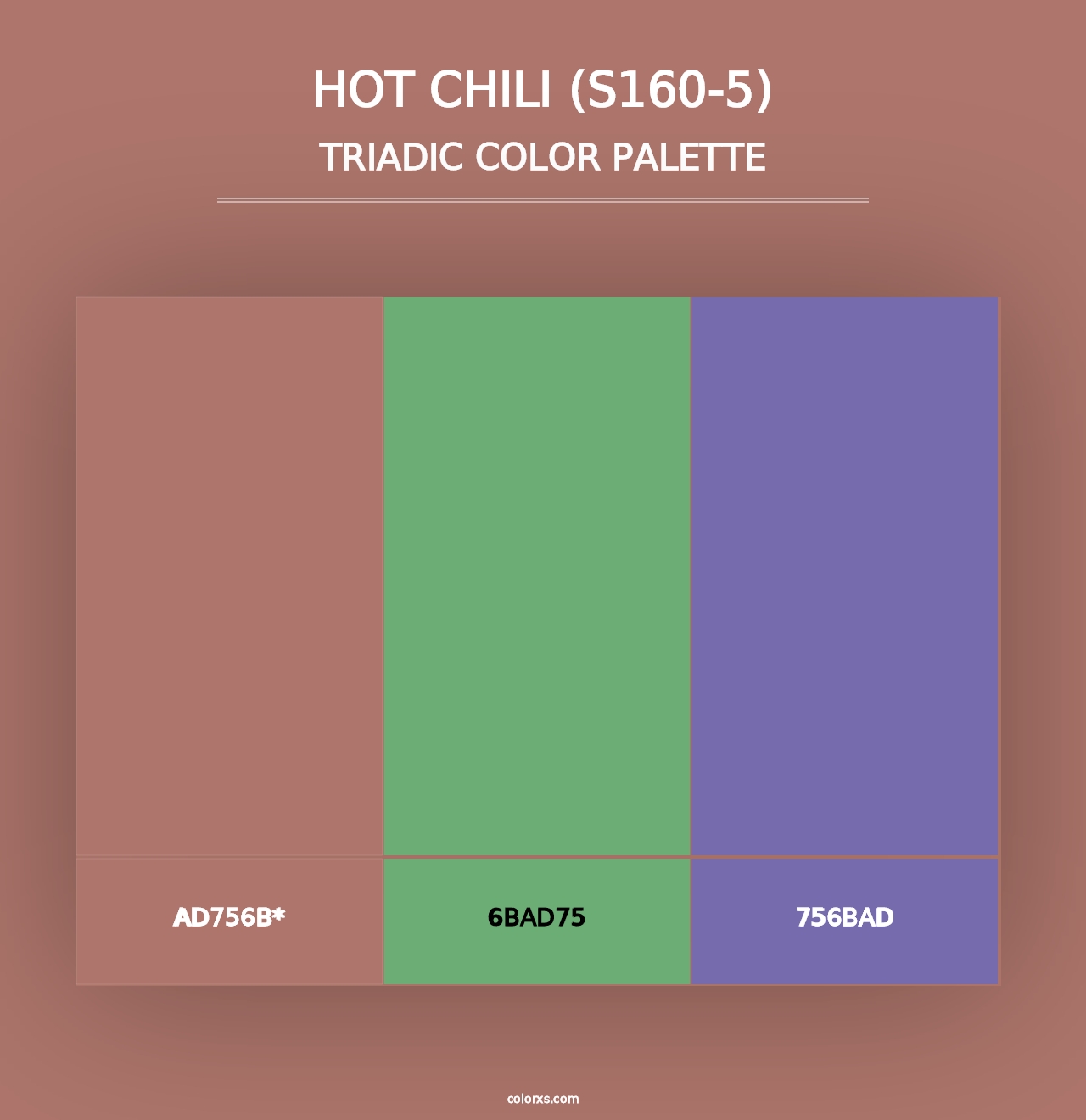 Hot Chili (S160-5) - Triadic Color Palette