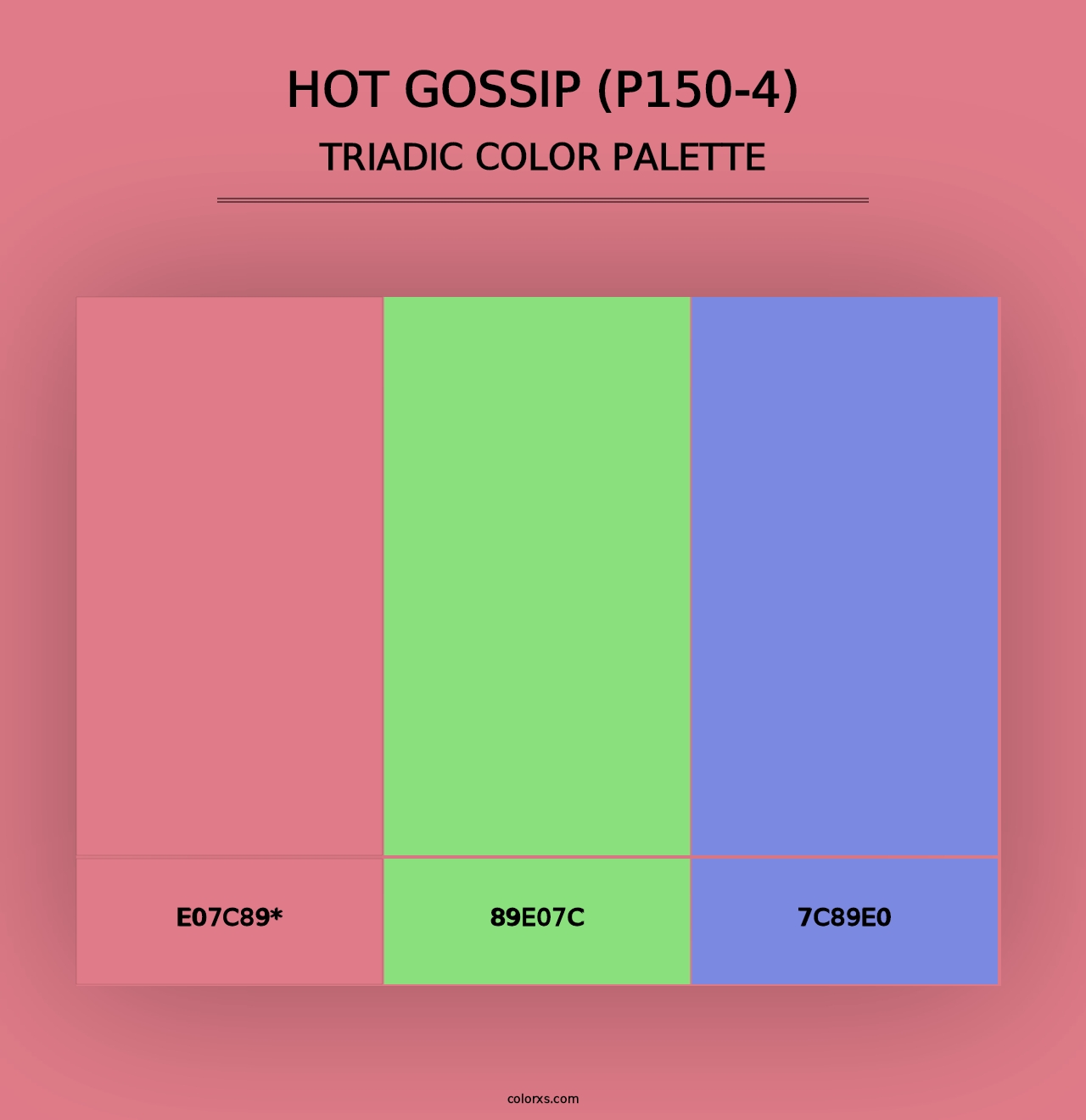 Hot Gossip (P150-4) - Triadic Color Palette