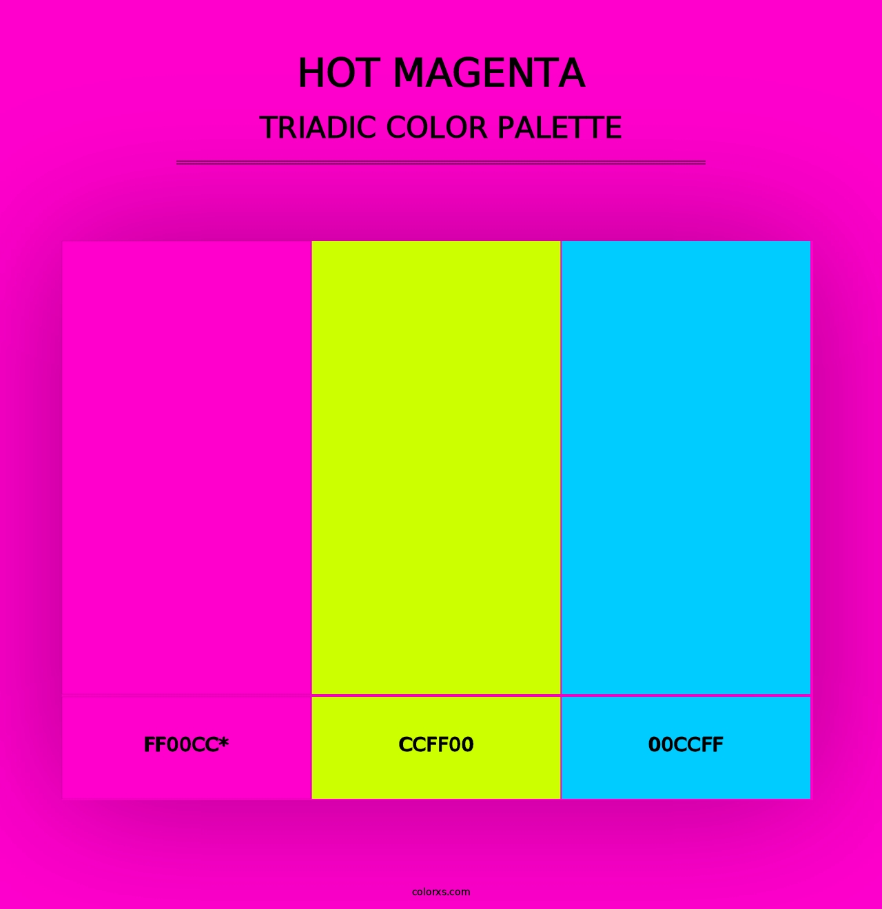 Hot Magenta - Triadic Color Palette