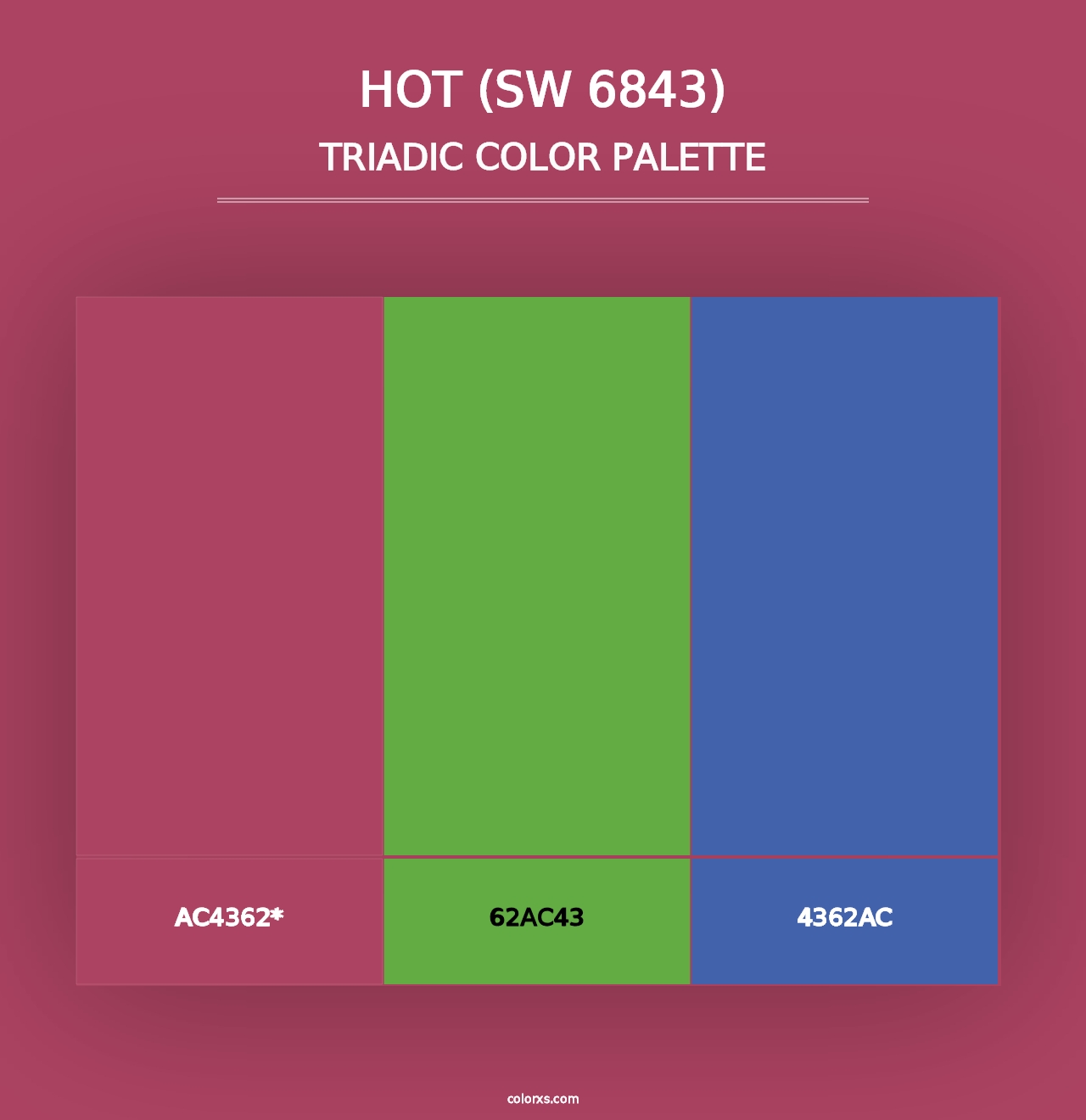 Hot (SW 6843) - Triadic Color Palette