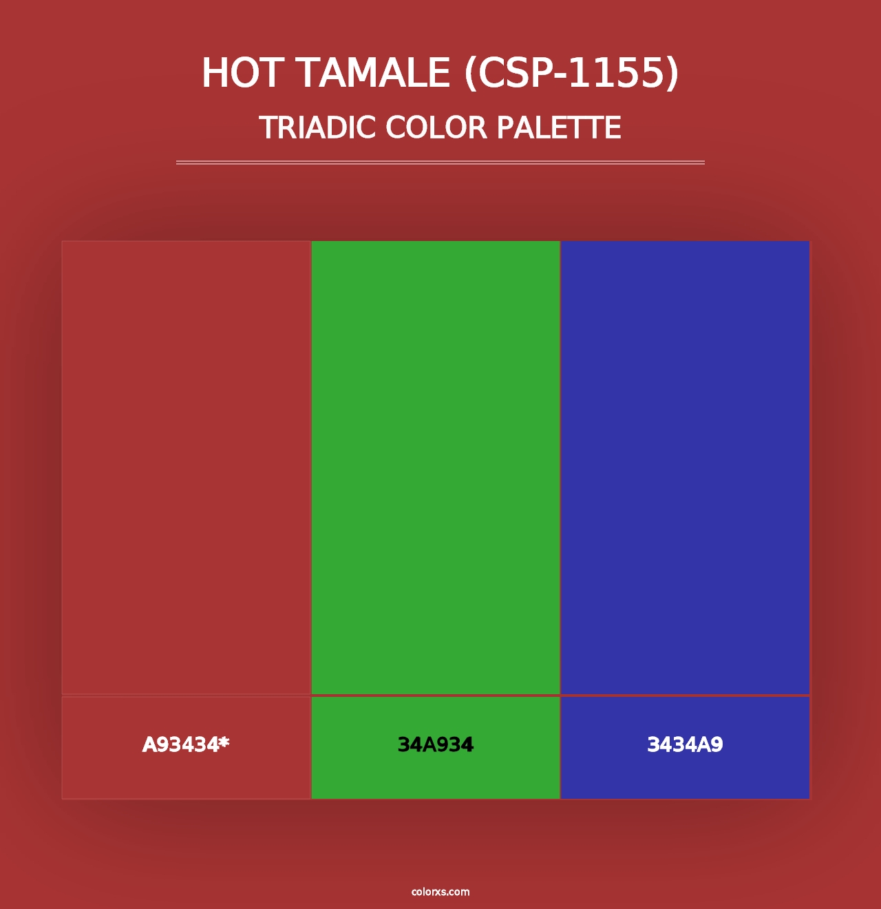 Hot Tamale (CSP-1155) - Triadic Color Palette