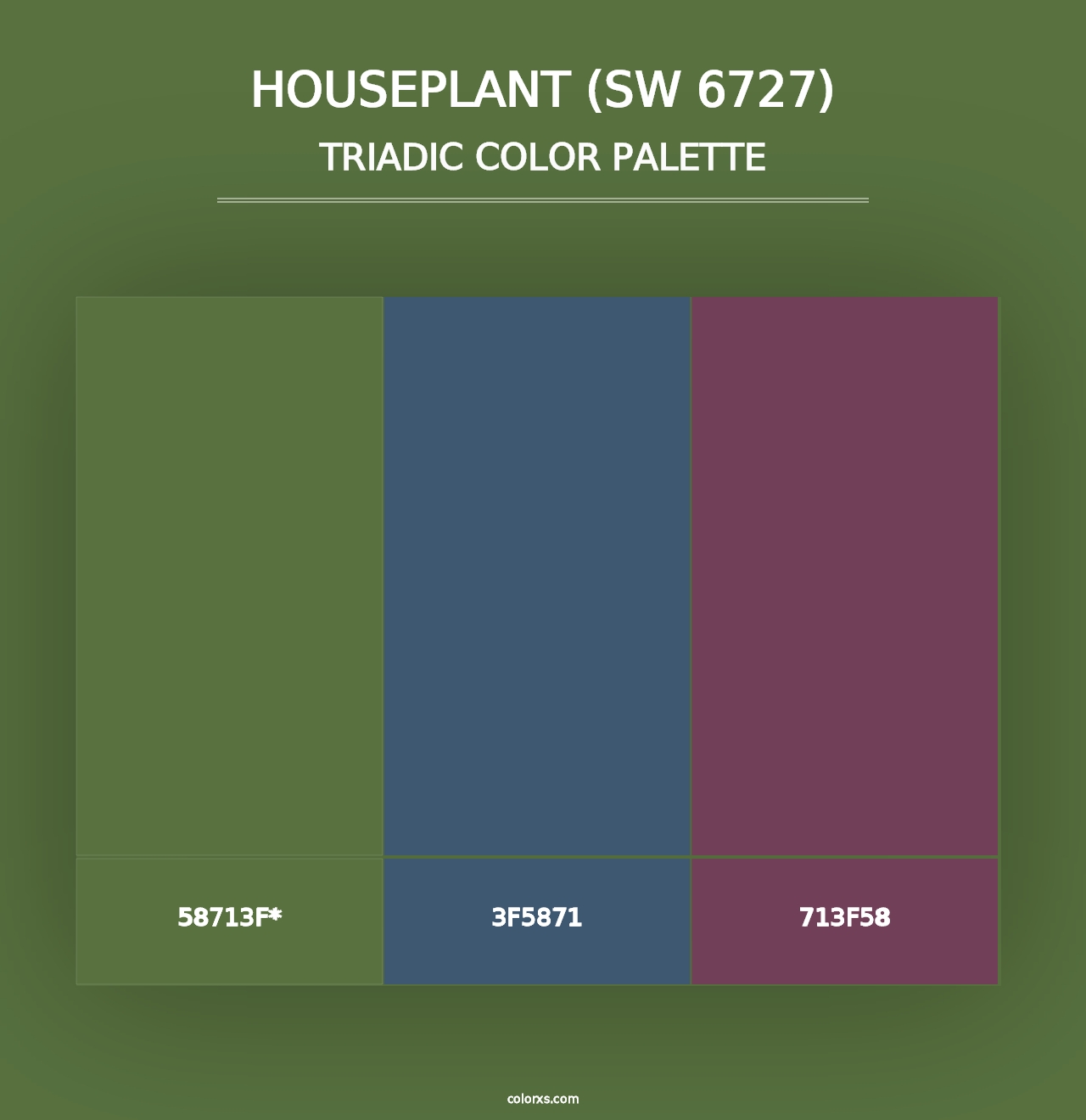 Houseplant (SW 6727) - Triadic Color Palette