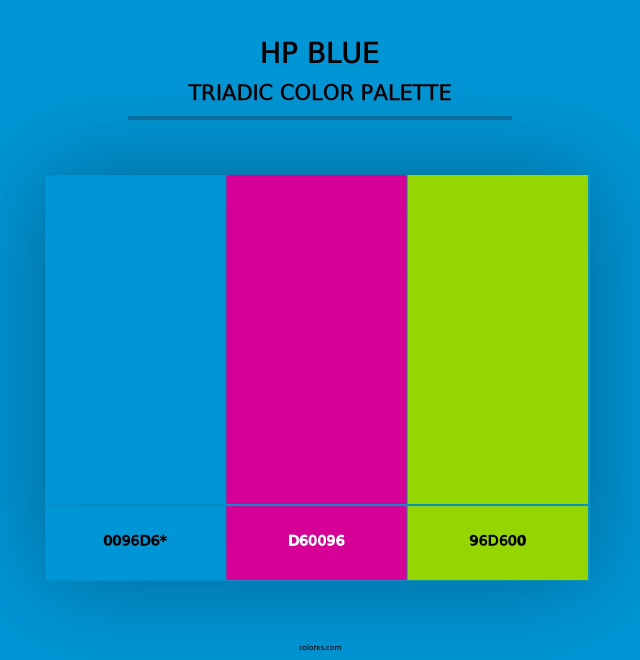 HP Blue - Triadic Color Palette