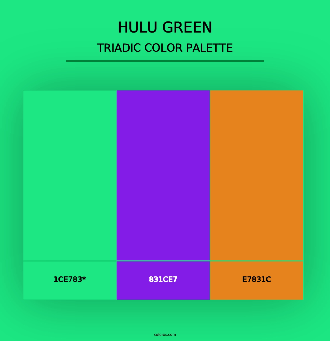 Hulu Green - Triadic Color Palette