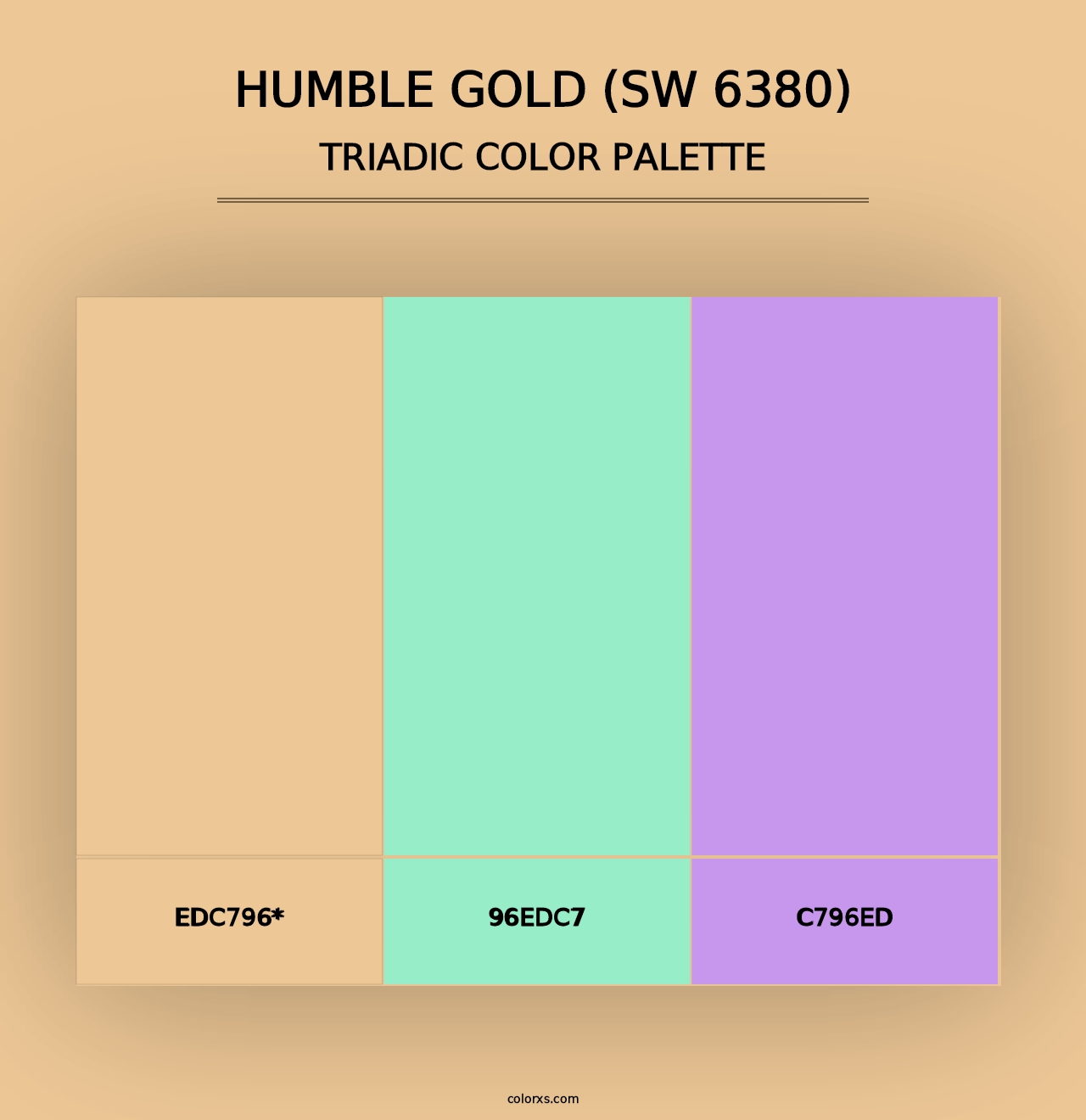 Humble Gold (SW 6380) - Triadic Color Palette