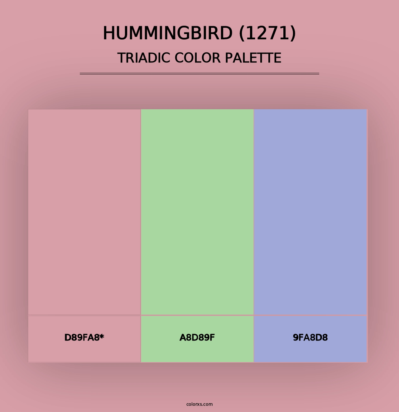 Hummingbird (1271) - Triadic Color Palette