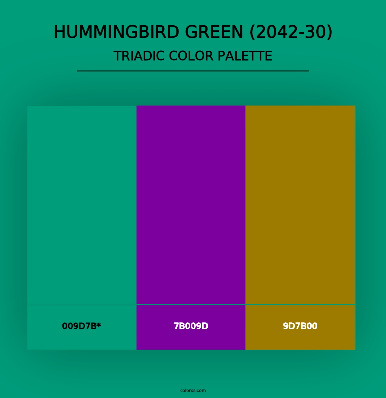 Hummingbird Green (2042-30) - Triadic Color Palette