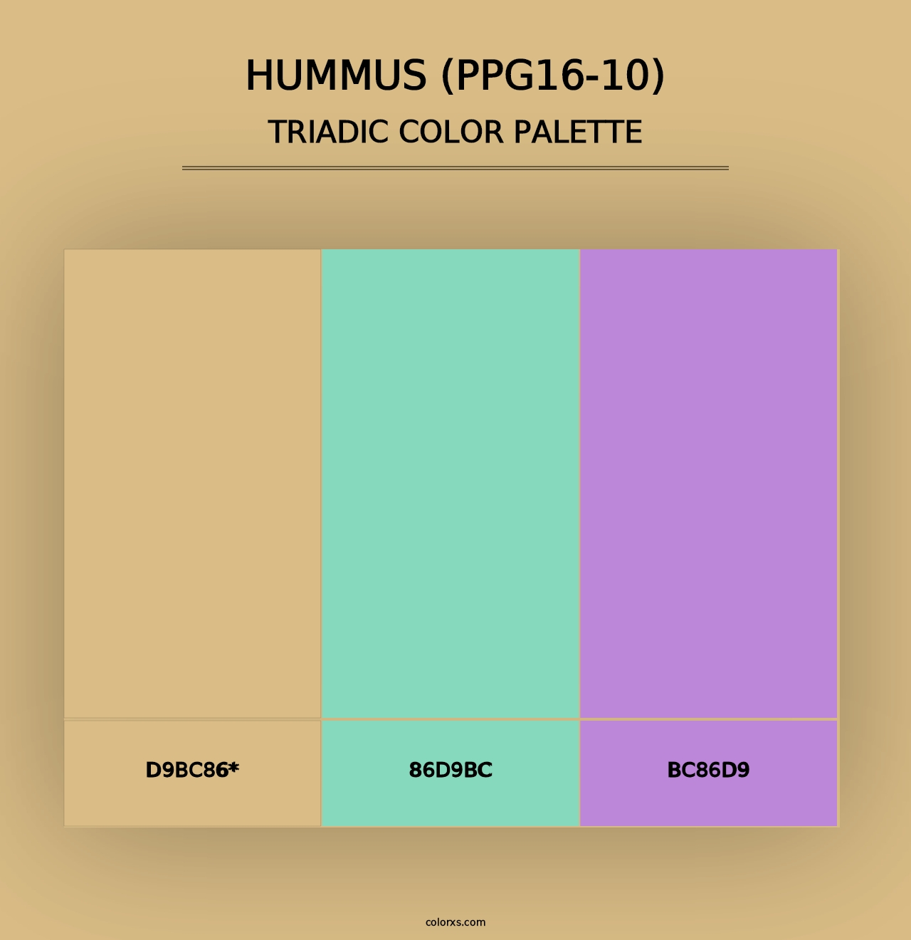 Hummus (PPG16-10) - Triadic Color Palette