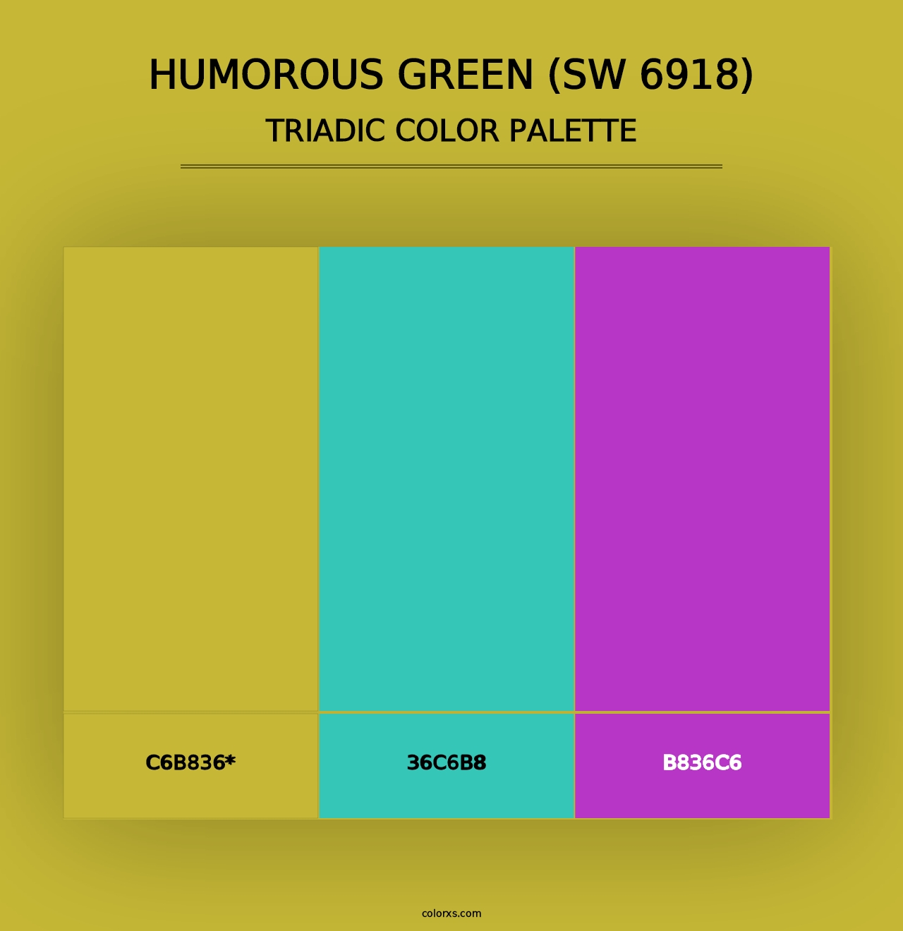 Humorous Green (SW 6918) - Triadic Color Palette