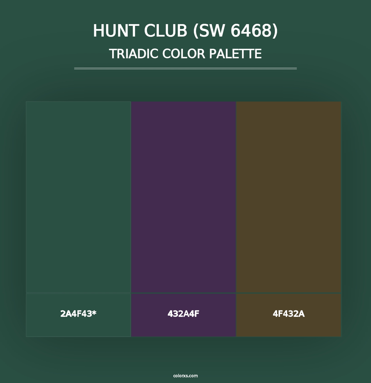 Hunt Club (SW 6468) - Triadic Color Palette