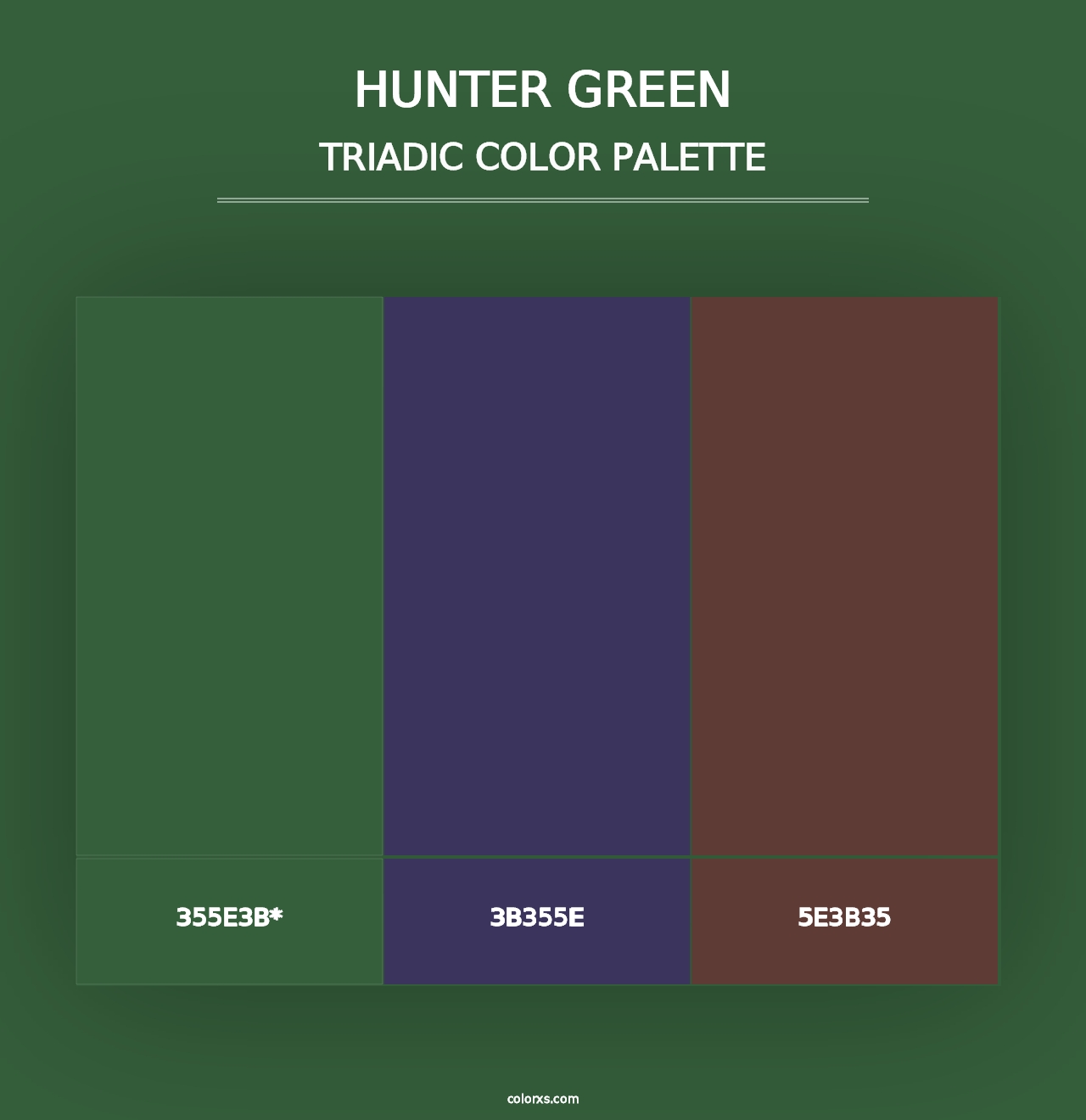 Hunter Green - Triadic Color Palette